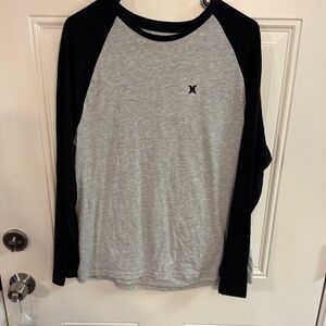 Men's Black and Gray Hurley Long Sleeve size M